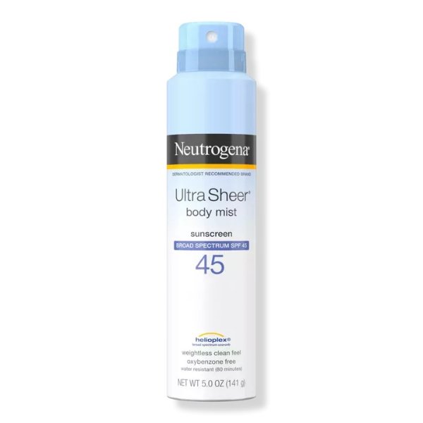 NeutrogenaUltra Sheer Lightweight Sunscreen Spray SPF 45