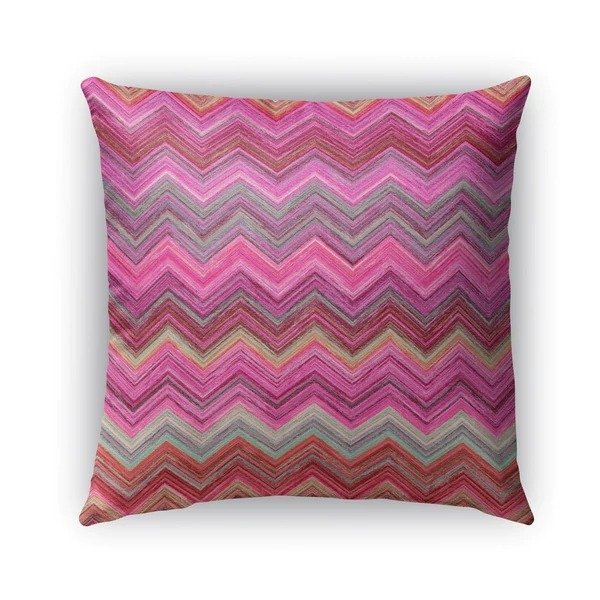 pink; purple; blue pink chevron outdoor pillow with insert