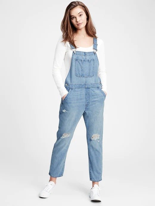 Slouchy Overalls With Washwell™