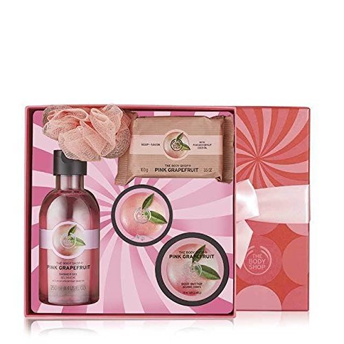 The Body Shop Pink Grapefruit Festive Picks Gift Set, 5pc Bath and Body Gift Set