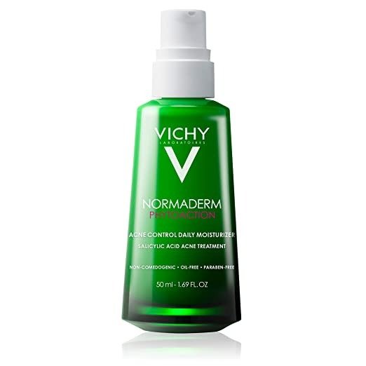 Vichy Normaderm PhytoAction Acne Control Daily Moisturizer, Acne Treatment for Face with 2% Salicylic Acid, Vitamin C & Hyaluronic Acid, Oil-Free Moisturizer