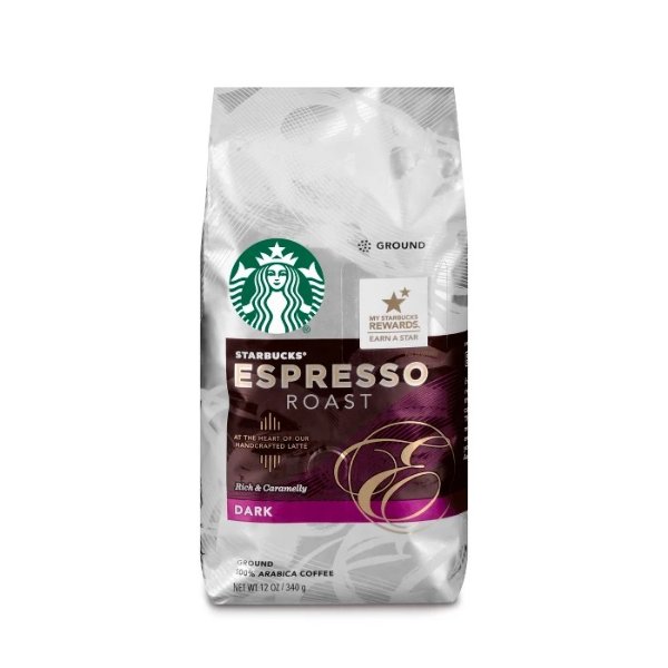 Espresso Roast Dark Roast Ground Coffee - 12oz