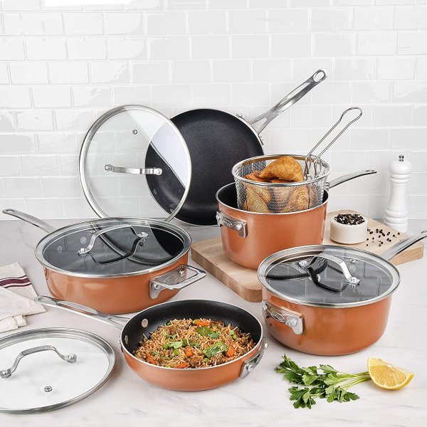 Stackmaster Pots & Pans Set – Stackable 10 Piece Cookware Set