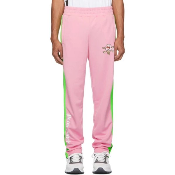 - Pink ICECREAM Edition Skull Track Pants