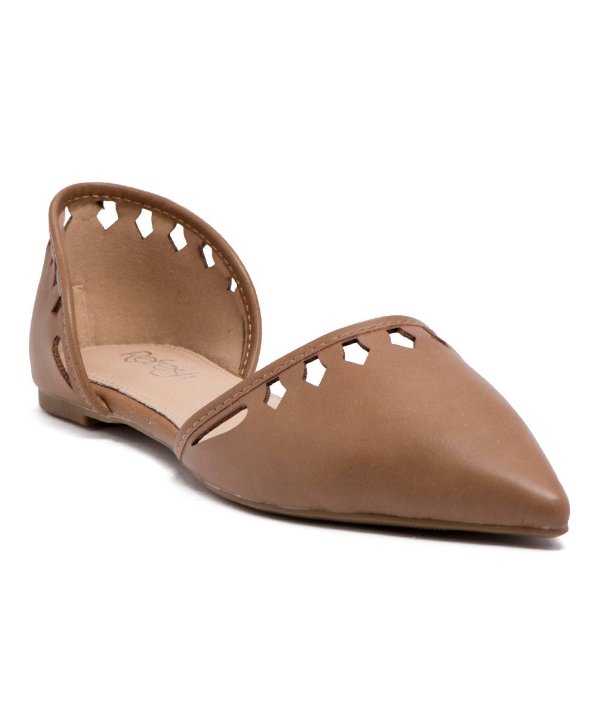 Taupe Cutout Hedy D'Orsay Flat - Women