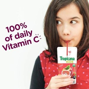 Tropicana 有机儿童果汁，5.5盎司，32包