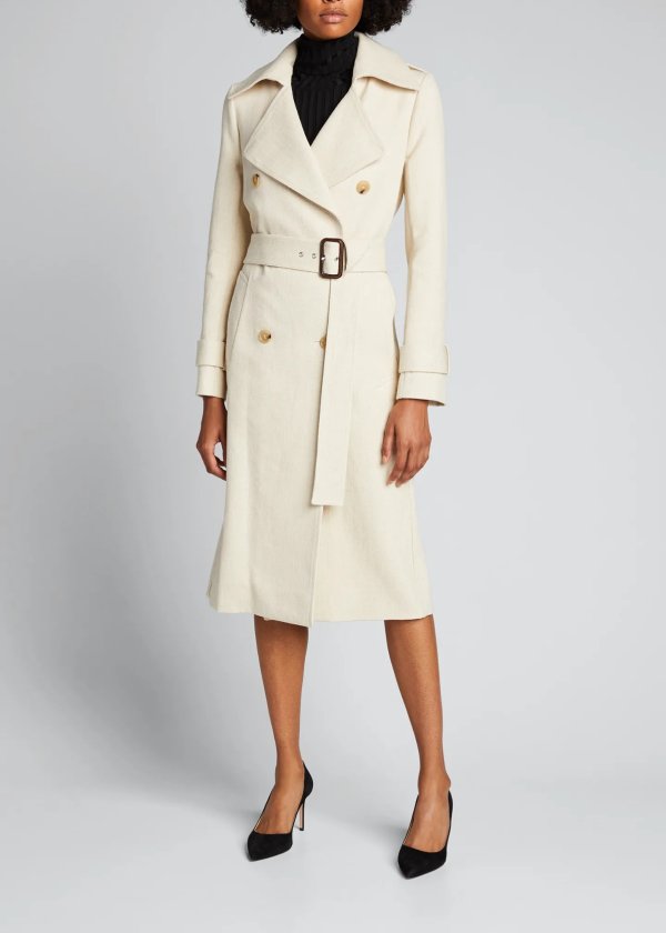 Victoria Beckham Double-Breasted Tailored Coat