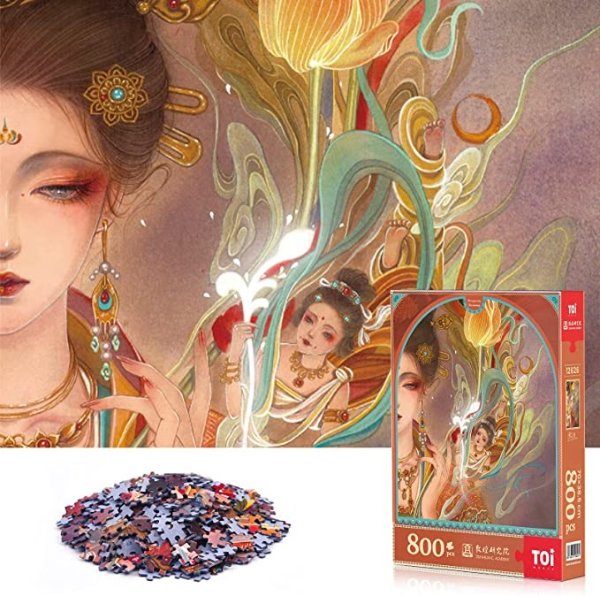 800 Pieces Jigsaw Puzzles for Adults and Teens,Prosperous Dunhuang,Large Difficult Puzzles,Challenging Gift,Hanging for Home Wall Decoration