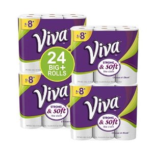 Viva  Paper Towels, White, Big Plus Roll, 24 Rolls