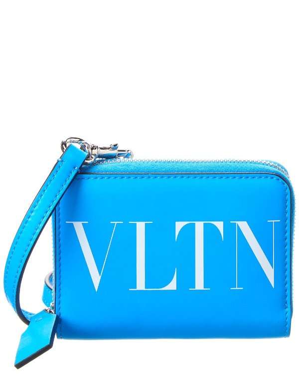 VLTN Leather Wallet On Strap