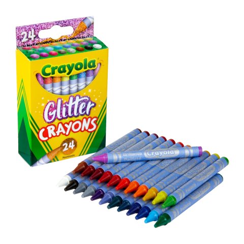 CrayolaGlitter Crayons, Assorted Colors, Child, 24 Count
