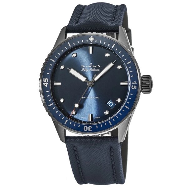Fifty Fathoms Bathyscaphe Blue Dial Men's Watch 5000-0240-O52A