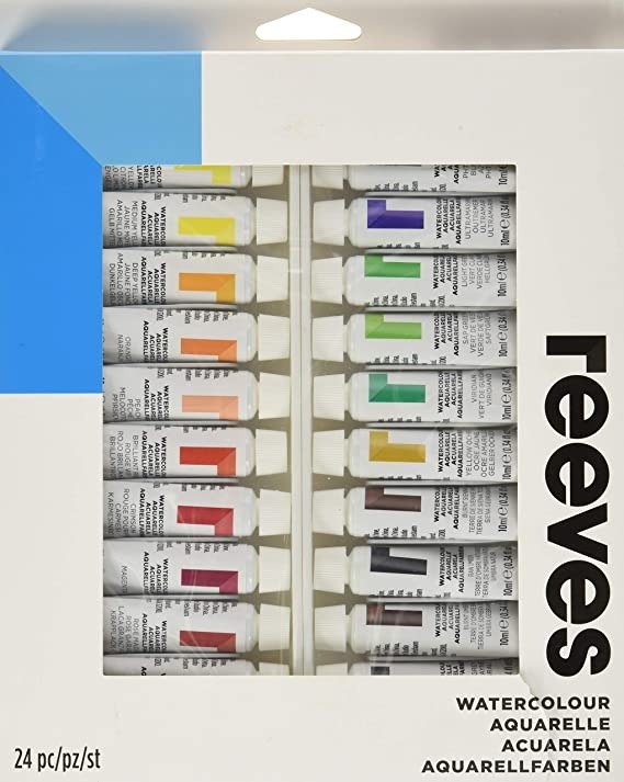 Reeves 24-Pack Water Color Paint Set, 10ml (8494252)