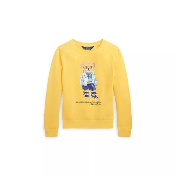 Big Girls Polo Bear Fleece Sweatshirt
