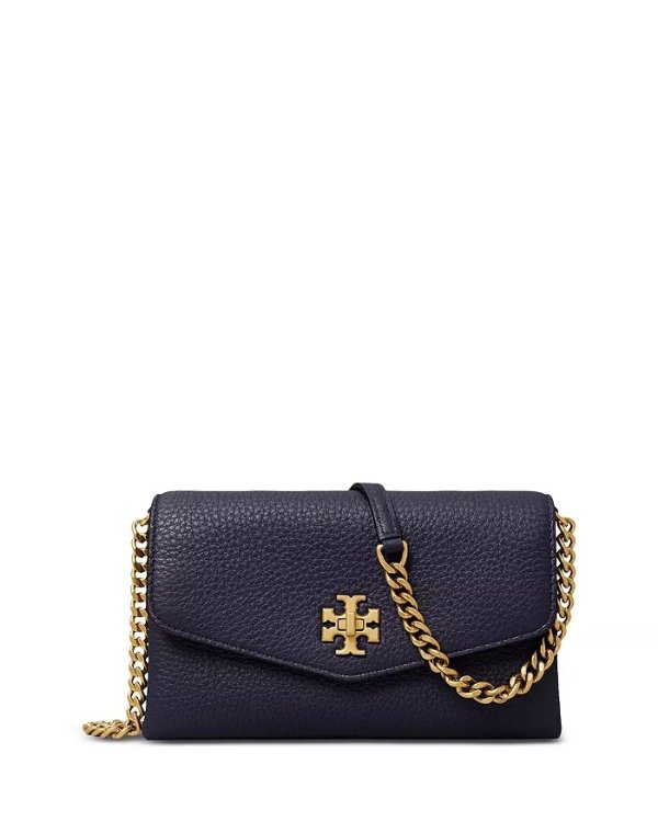 Kira Pebbled Leather Chain Wallet