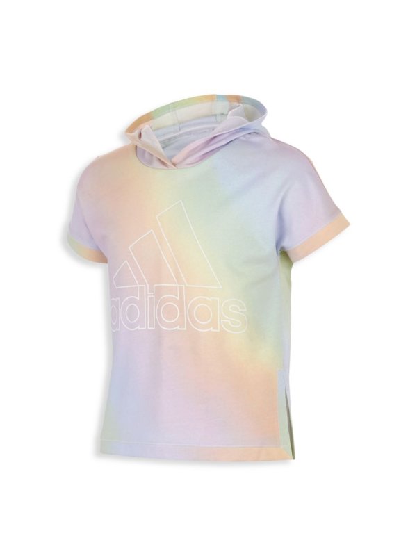 - Girl's Hooded Rainbow T-Shirt