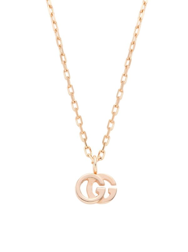 Running G 18K Rose Gold Pendant Necklace