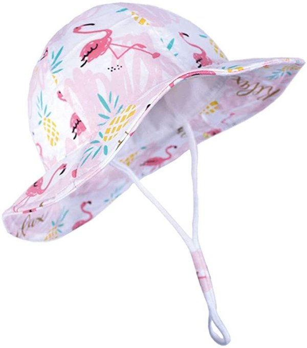 Baby Sun Hat Toddler Kids Wide Brim Sun Protection Hats Kids Beach Swimwear Bucket Cap