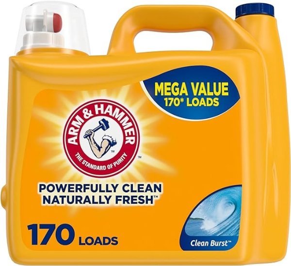 Clean Burst, 170 Loads Liquid Laundry Detergent, 170 Fl oz