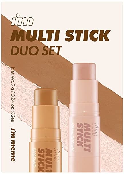 I'm Multi Stick Duo | Shading and Highligthing Stick for Face | Easy Blending Matte Finish Formula Suitable for Beginners