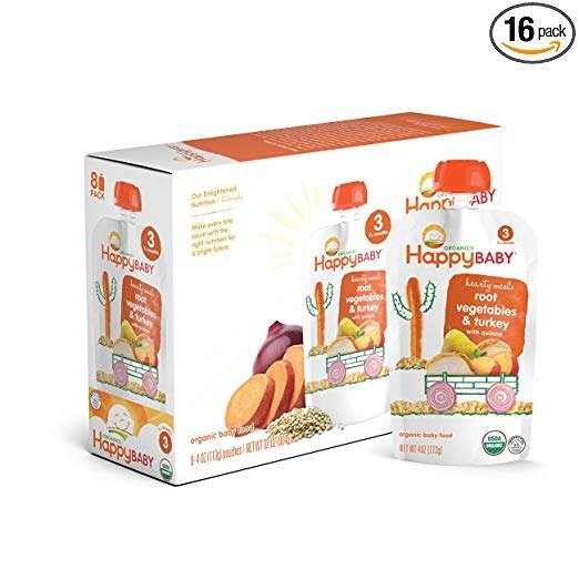 Organic Stage 3 Baby Food, Hearty Meals, Root Vegetables & Turkey with Quinoa, 4 oz (Pack of 16)