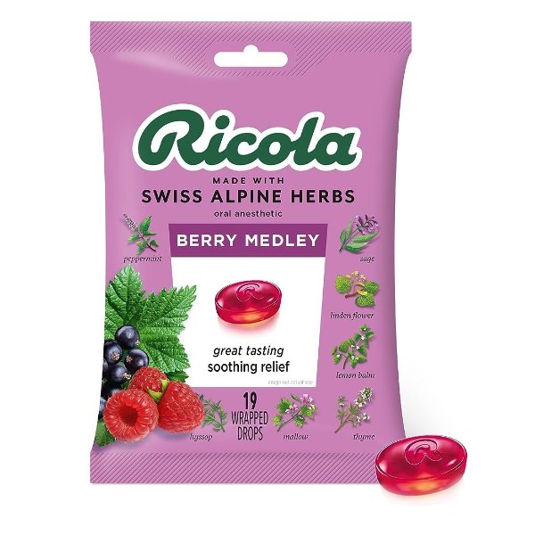 Ricola Berry Medley Bag  19 Count