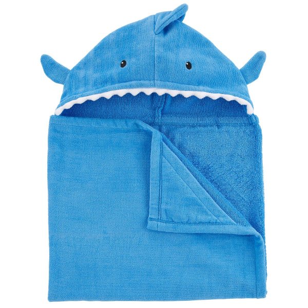 儿童鲨鱼连帽浴巾