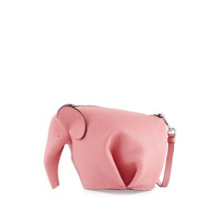 Loewe Leather Elephant Mini Bag, Pink @ Neiman Marcus