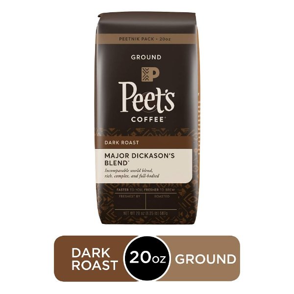 Major Dickason's Blend, Dark Roast Ground Coffee, 20 Ounce