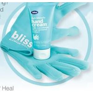 bliss glamour gloves + hand cream set 