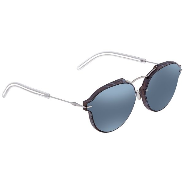 Grey Light Blue Geometric Ladies SunglassesECLAT GNO/T7 60