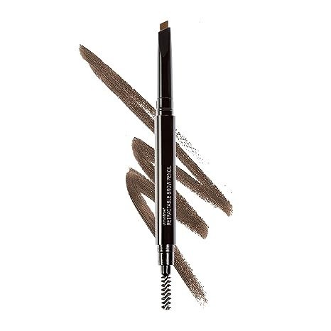 Wet n Wild Ultimate Eyebrow Retractable Definer Pencil, Medium Brown, Dual-Sided Brow Brush, Fine Tip, Shapes, Defines, Fills Brow Makeup