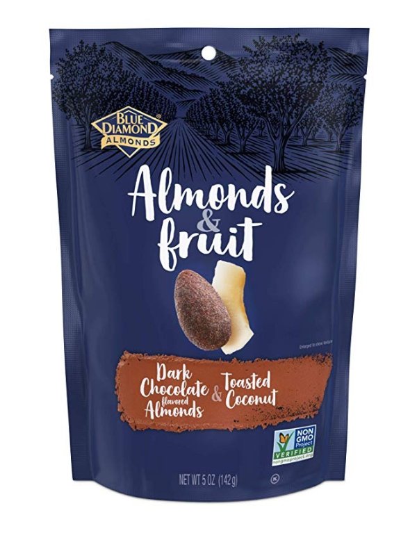 & Fruit Bag, Dark Chocolate Flavored Almonds & Toasted Coconut, 5 oz