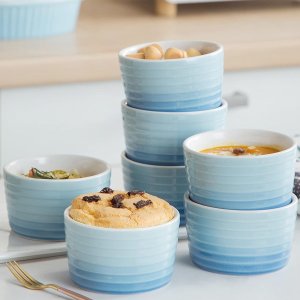 MALACASA 陶瓷蘸料/甜品小碗6个 10 oz