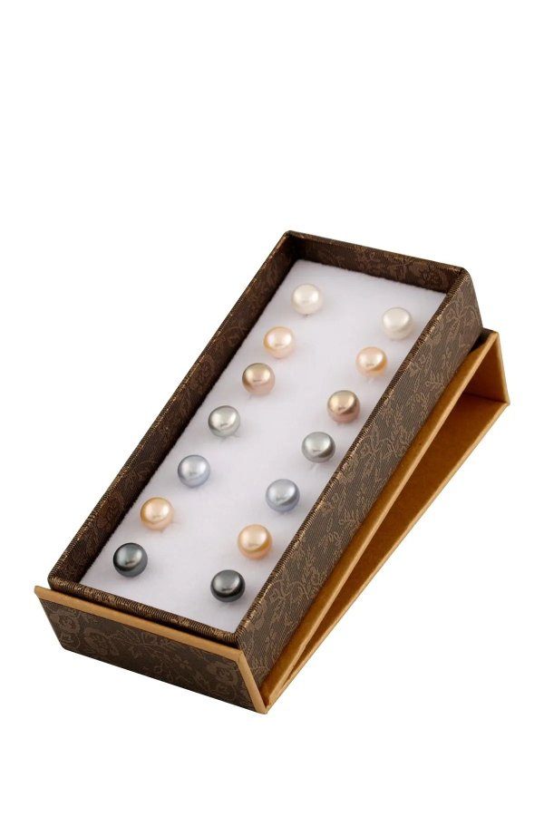 7-8mm Cultured Freshwater Pearl Earrings Set
