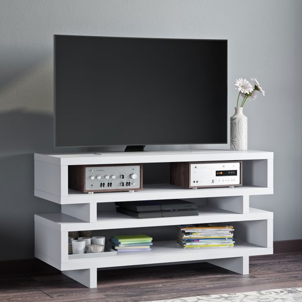 Steele Open TV Stand for TVs up to 55”, Multiple Finishes