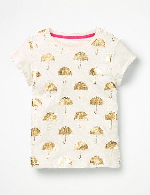 Foil Print T-shirt (Ivory Foil Umbrella)