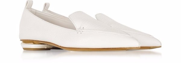 Beya White Leather Loafer