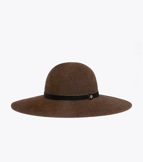 Velvet Wide-brim Hat