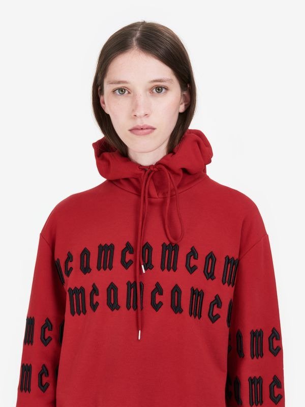 McQ Repeat Logo Cropped Hoodie 