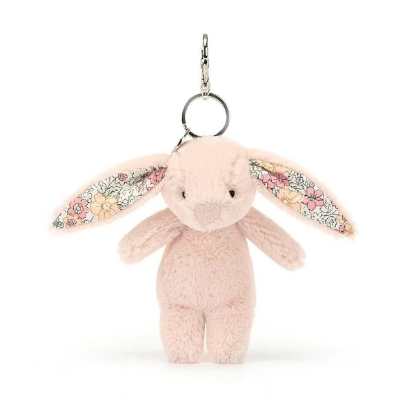 粉色花耳邦尼兔钥匙扣