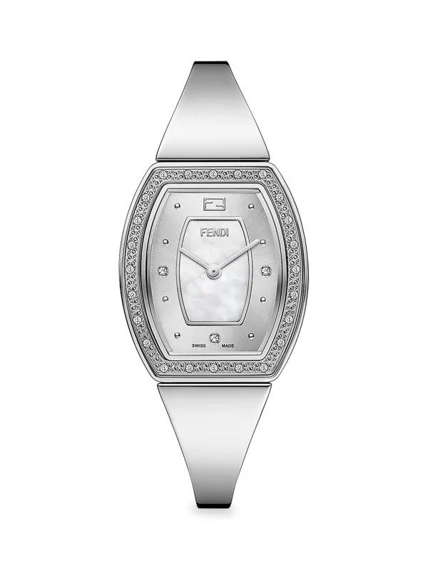 My Way 28MM Stainless Steel, Mother Of Pearl & Diamond Bracelet Watch