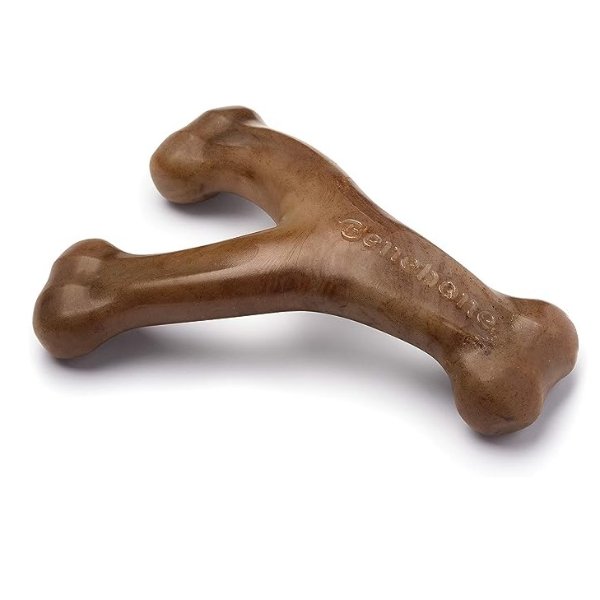 Wishbone Durable Dog Chew Toy for Aggressive Chewers, Real Flavors, Made in USA