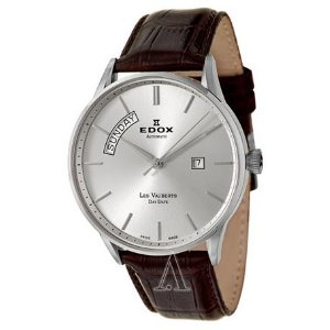 Edox Men's Les Vauberts Day Date Automatic Watch 83010-3B-AIN