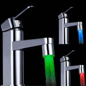 Novelty 7 Color RGB Colorful LED Light Water Glow Faucet Tap Head