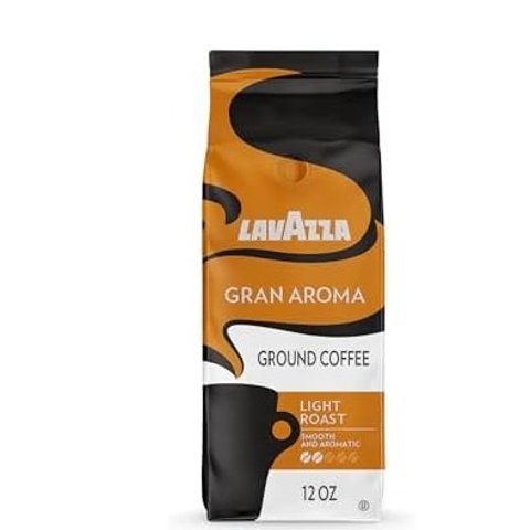 Lavazza Gran Aroma Ground Coffee Blend, Light Roast, 12 oz