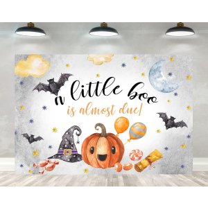 Ticuenicoa 5×3ft Halloween Pumpkin Boo Backdrop Boys Girls First Birthday Photography Background