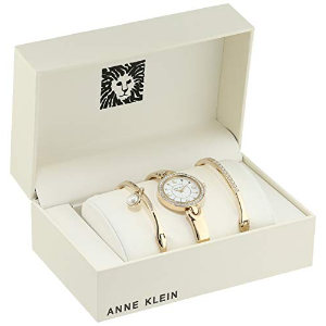 Extended: Anne Klein Women's AK/3288GBST Swarovski Crystal Watch and Bangle Set