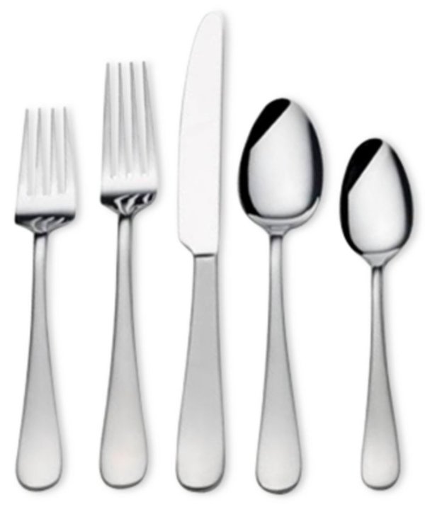 Gourmet Basics by 18/0 Stainless Steel 20-Pc. Satin Symmetry Flatware Set, Service for 4