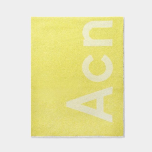 Acen柠檬黄羊毛围巾